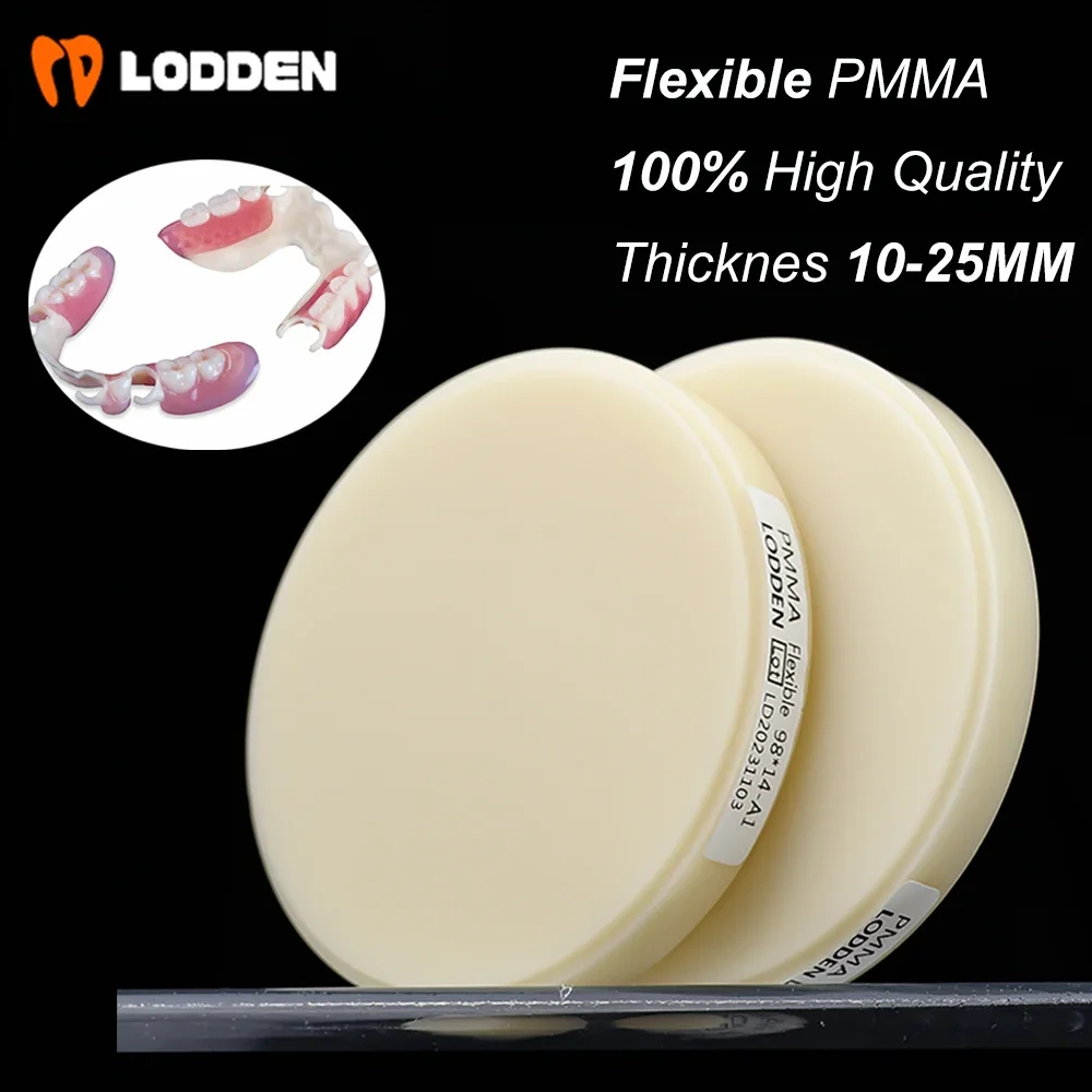 Elastyczna tarcza blokowa PMMA 98mm Acetal PMMA Disc Laboratorium dentystyczne Wysokiej jakości żywica Elastyczna PMMA do frezowania CAD/CAM Puste