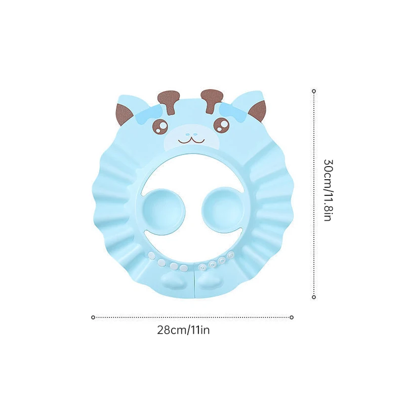 Baby Shampoo Eye Protection Ear Protection Silicone Shampoo Cap Cartoon Fawn Print Baby Shower Cap Waterproof Bath Shampoo Cap