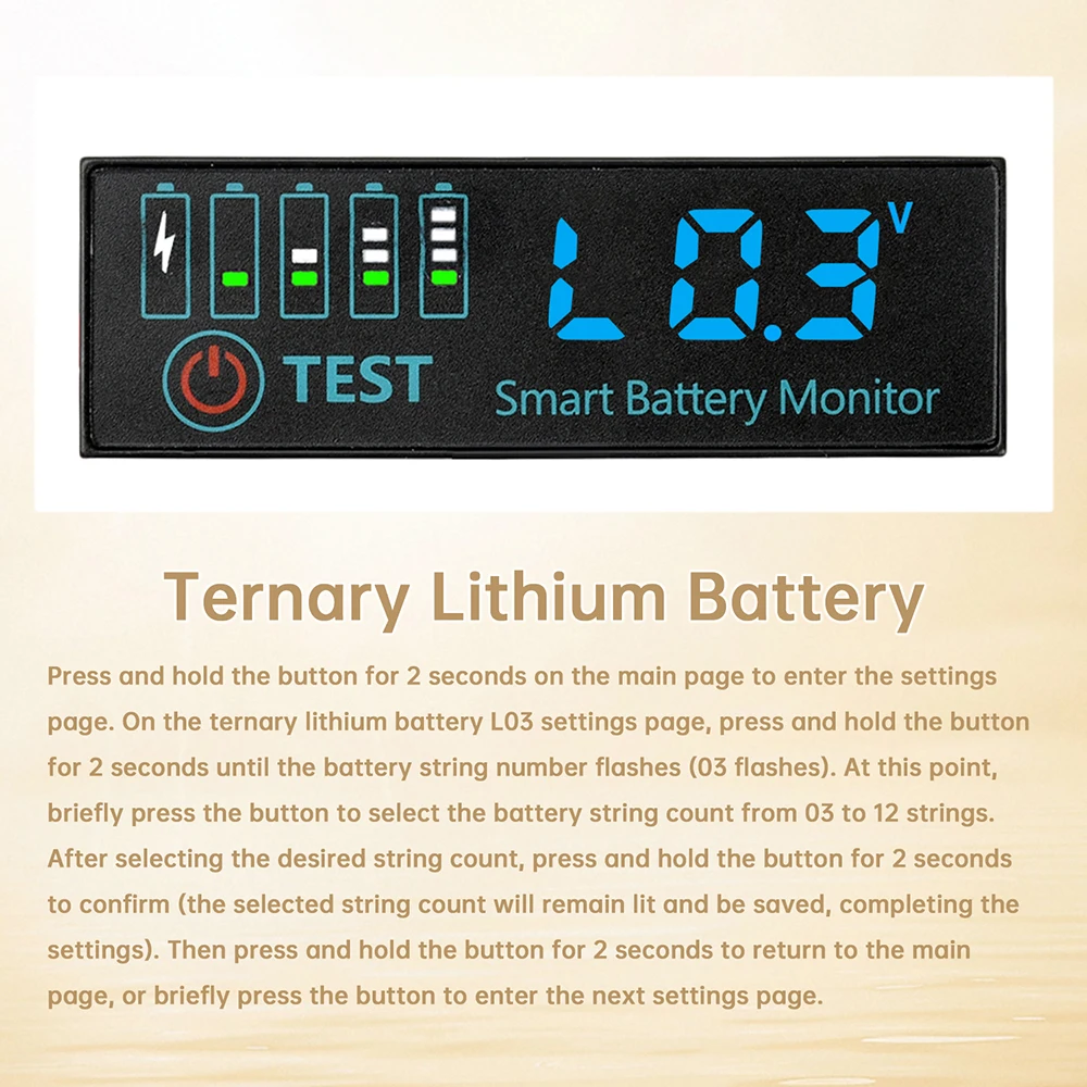 DC 7-55V 4615N Universal Batterie Ladeanzeige Panel LED Anzeige Säure Batterie Lithium Batterie Spannung Ladeanzeige – Detail 4
