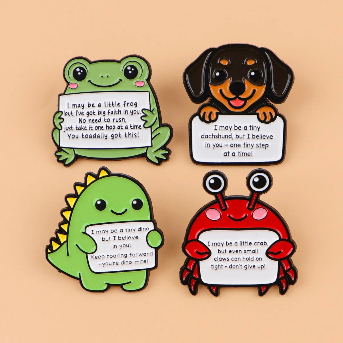 

Мотивационные цитаты с мультяшными животными, эмалированная булавка, булавки для рюкзаков, детская брошь для одежды, значки, ювелирные булавки, аксессуары