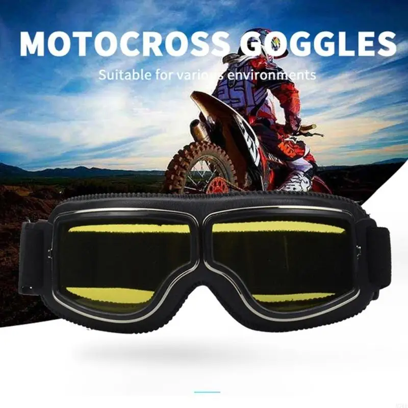 M76E Daily Motorradbrille mit Retro-Riemen, geeignet für den Helmgebrauch Freien – Detail 8