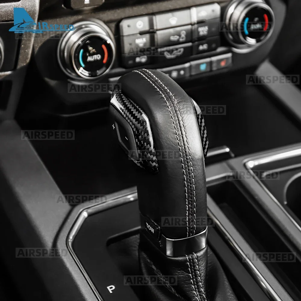 

Настоящее твердое сухое углеродное волокно для Ford F-150 2015 2016 2017 2018 2019 2020, автомобильная ручка переключения передач, внутренняя отделка