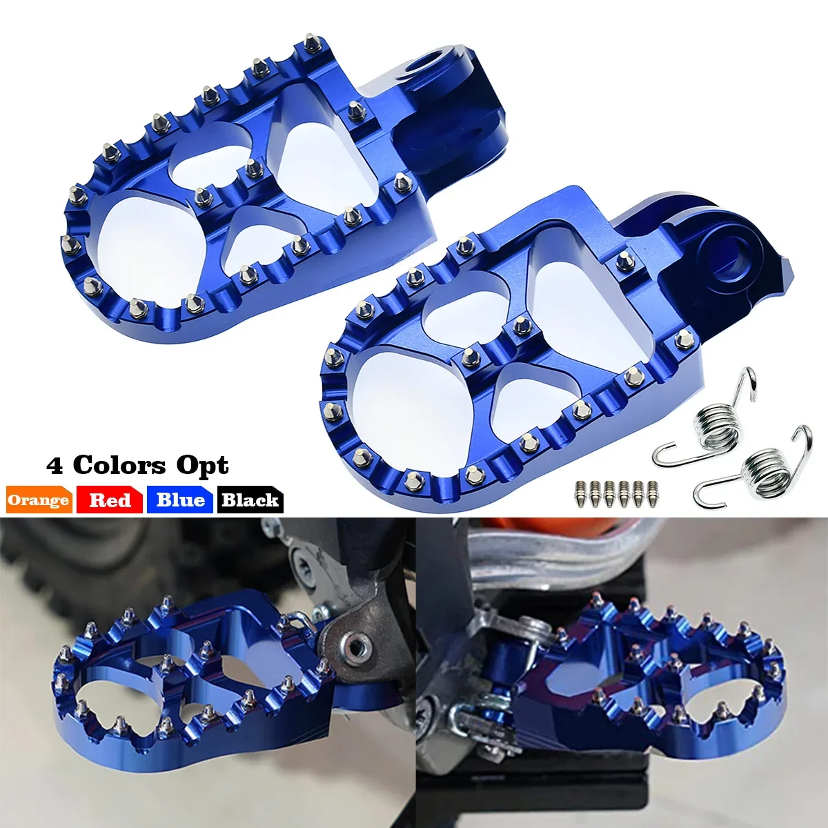 

Foot Pegs FootRest Footpegs Rests Pedals For Husqvarna TE 300 FE 250 350 450 501 TC 65 85 14-16 701 Enduro/Supermoto 2016-2023