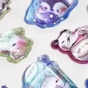 

1 лист, милые эстетические наклейки для девочек, 3D рельефные наклейки, сделай сам, скрапбукинг, креативные конфеты, дневник, канцелярские принадлежности, наклейка, украшение