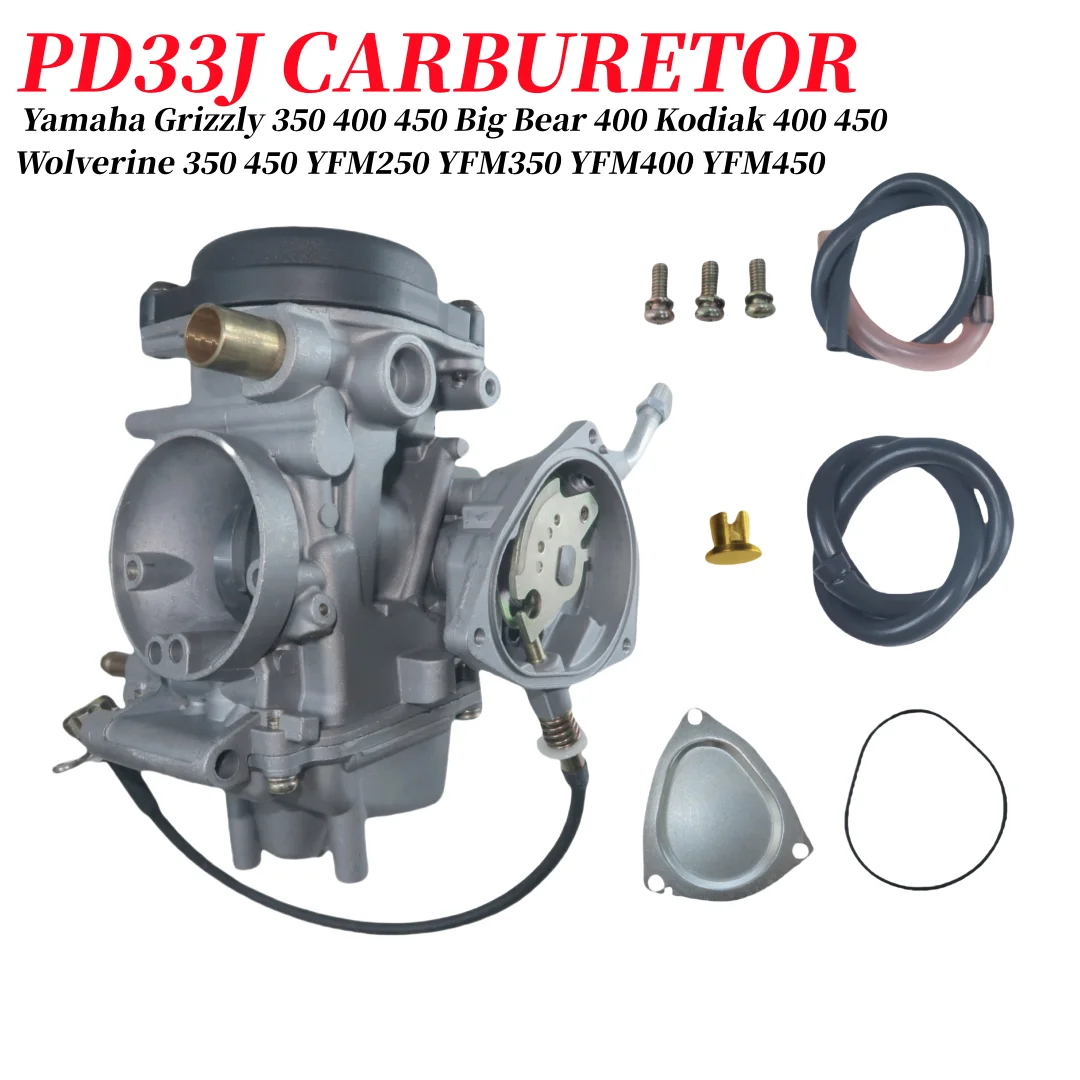 

Yamah PD33J Carburetor ATV Yamaha Grizzly 350 400 450 Big Bear 400 Kodiak 400 450 Wolverine 350 450 YFM250 YFM350 YFM400 YFM450