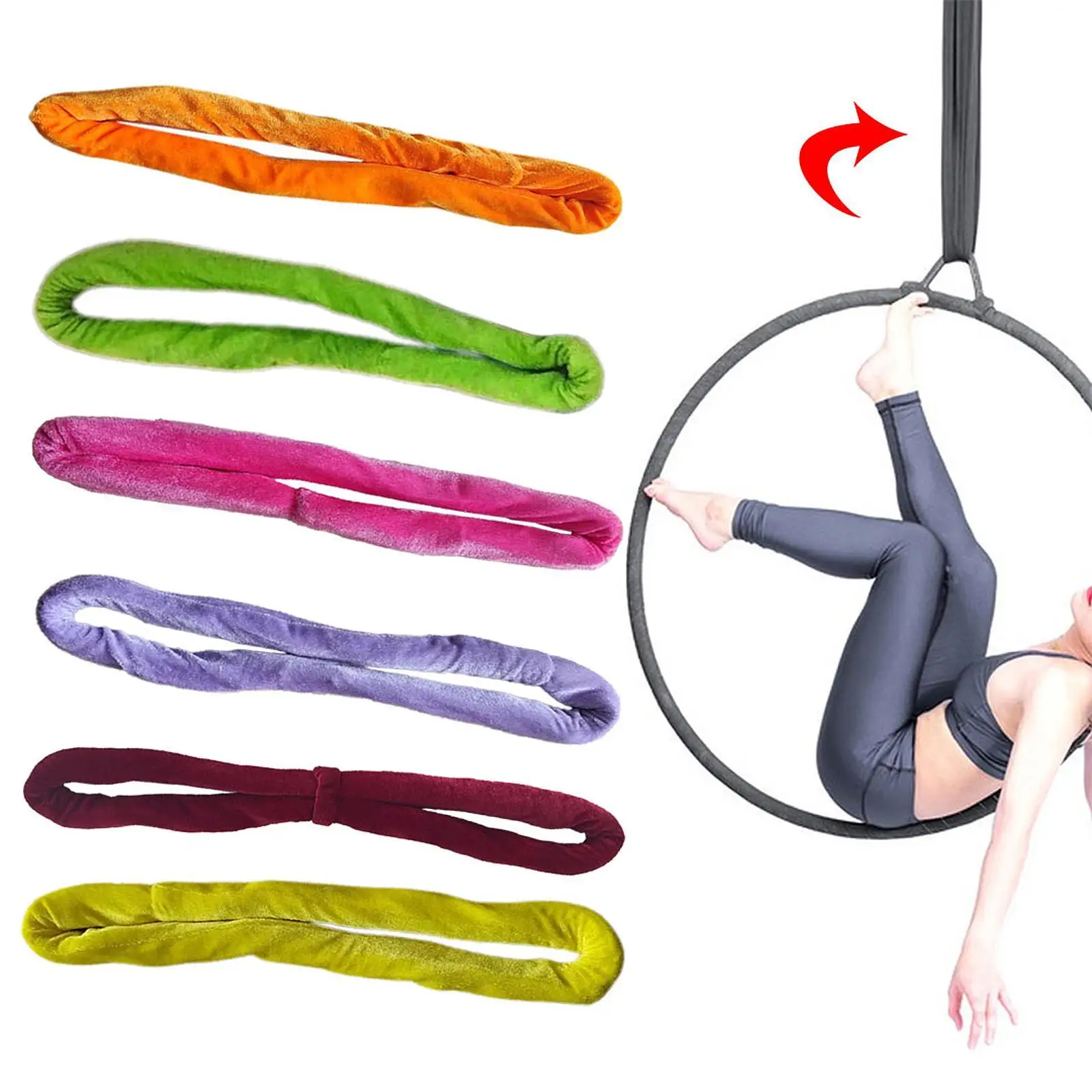 Hand Strap for 16 Inch Lyre Hoop Aerial Acrobatics Soft Gymnastics Aerial Hoop Strap