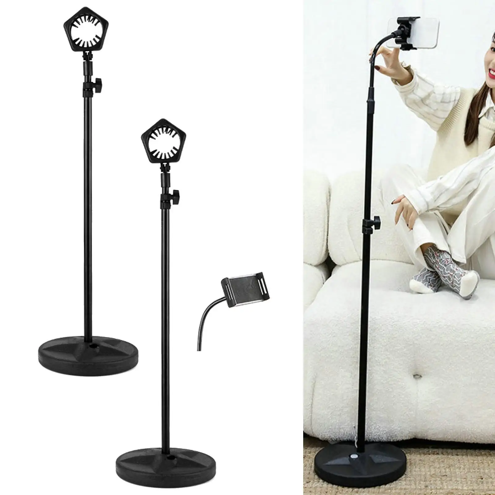 Soporte para secador de pelo perezoso, herramienta de peinado manos libres, altura ajustable compacta para el cuidado de mascotas, baño para niños, hogar y ancianos