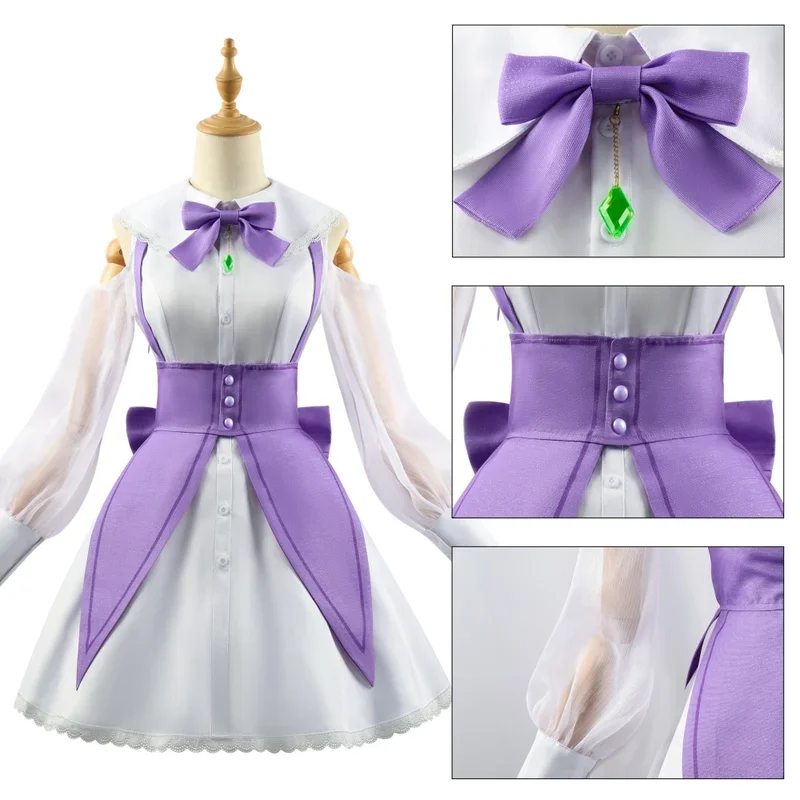 Emilia Lolita Appointment Full Dress Cosplay Anime Emiria Re Life In A Different World From Zero Costumes Wig