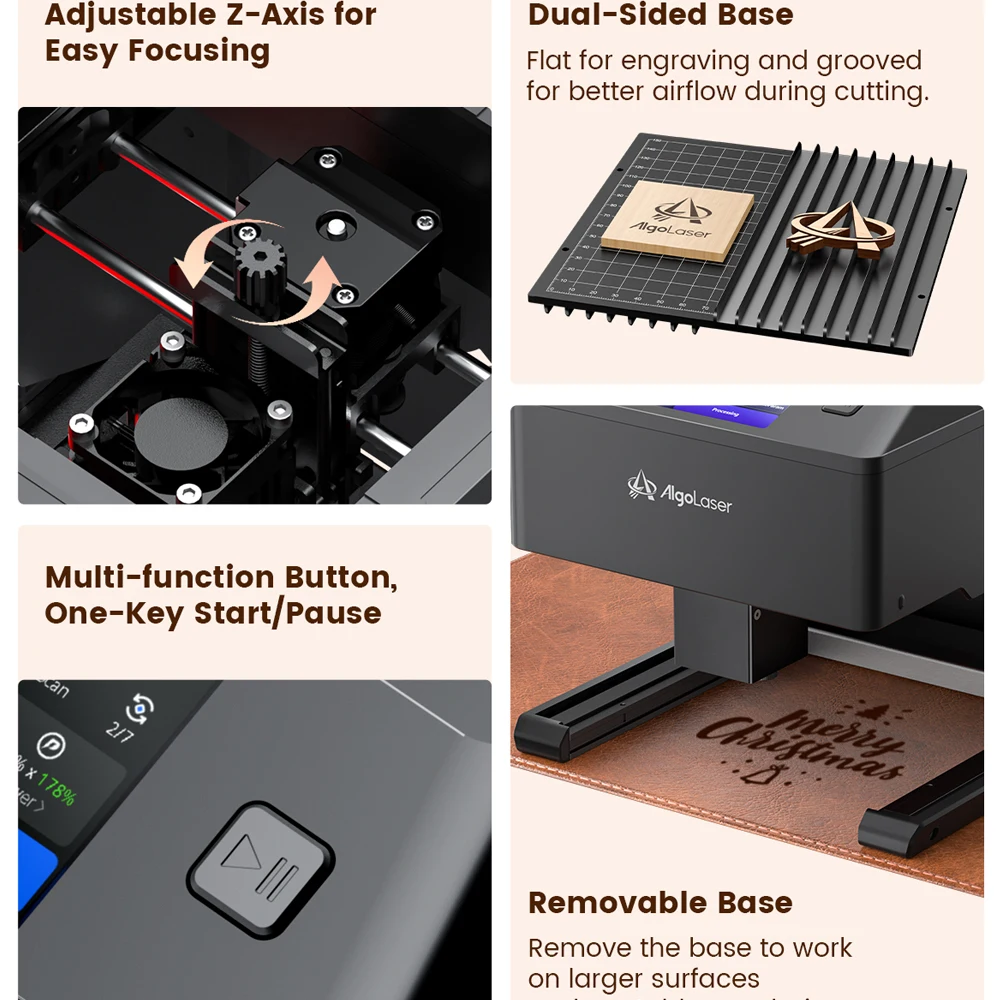 AlgoLaser Mini Portable 5W Las - đánh giá và giá Industrial Acrylic Laser Cutter
