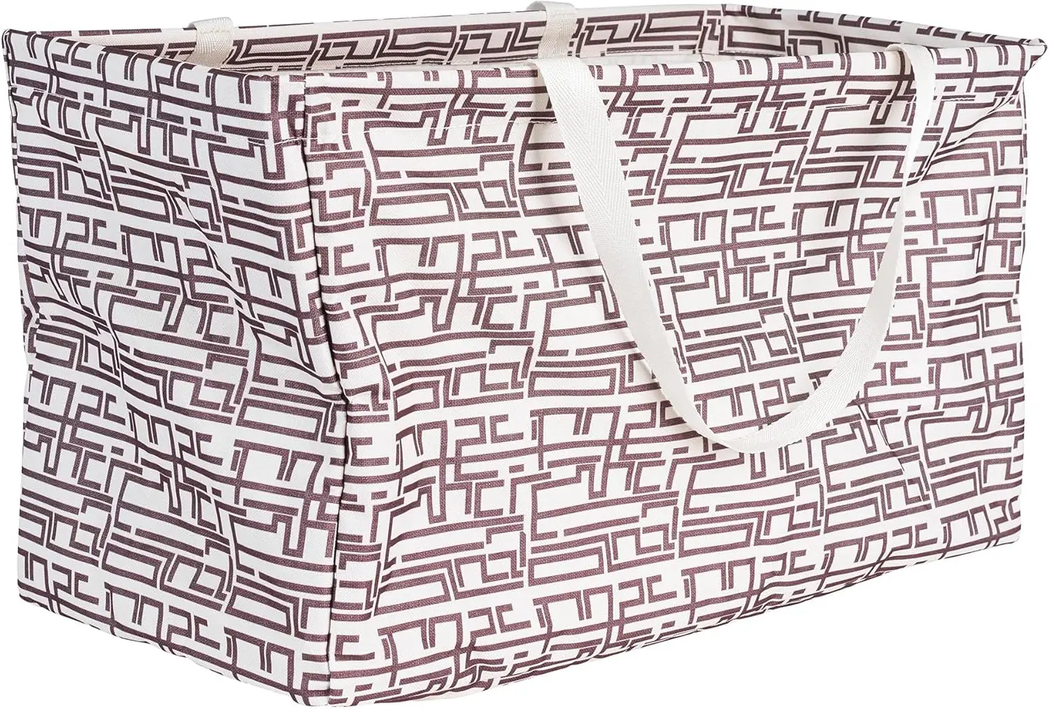 Household Essentials Tan Geometric Krush Container All-Purpose Utility Tote