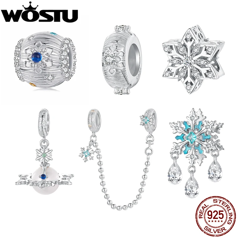 

WOSTU 925 Sterling Silver Medusa Head Charm Snake Beads Rainbow Crystal Pendant ​​ ​​for Bracelet Making Unique DIY Gift