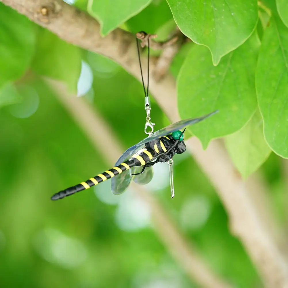 Modelo de simulación de libélula repelente de mosquitos al aire libre, juguete de modelo de insecto, adornos colgantes de jardín al aire libre