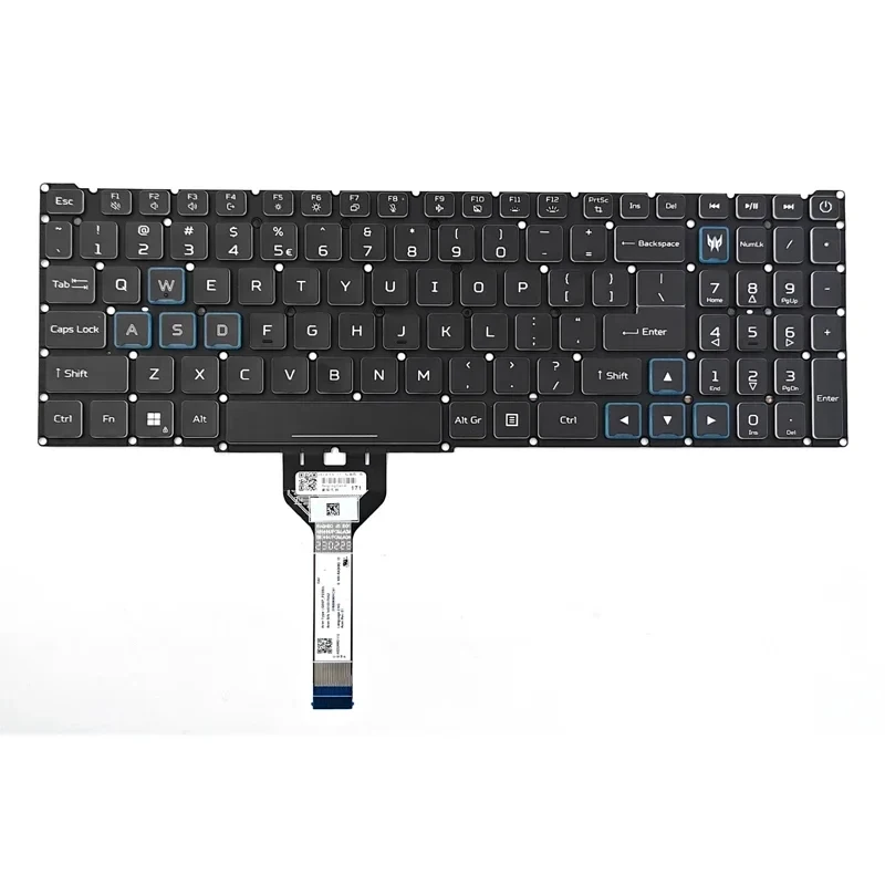 D+New For Acer Predator Helios Neo PHN16-71 PHN16-71-747H Laptop Keyboard US Black With RGB Colorful Backlit