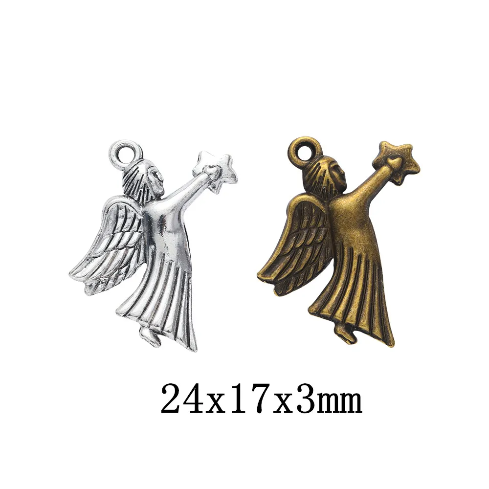 

50pcs angel Craft Supplies Charms Pendants for DIY Crafting Jewelry Findings Making Accessory 1242
