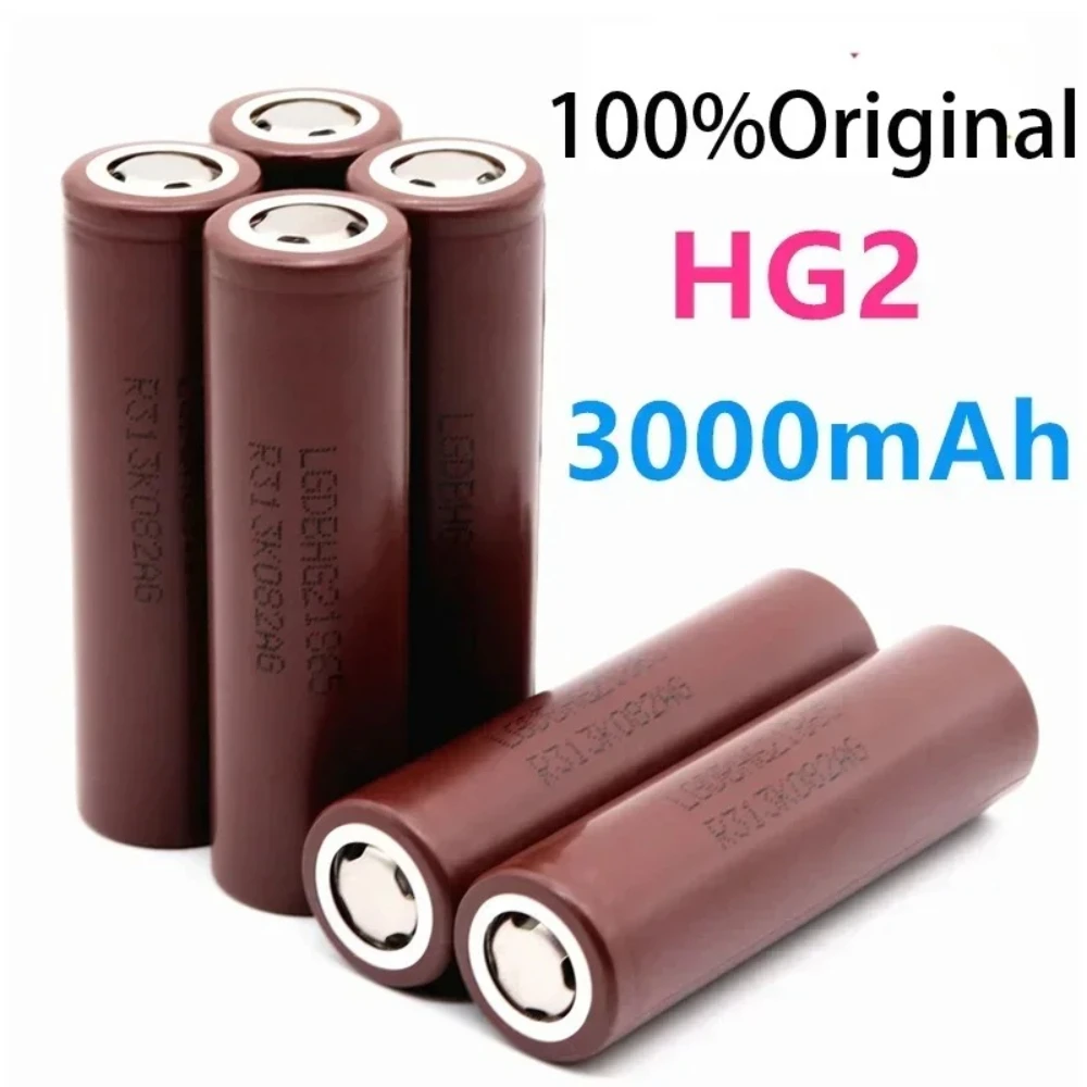 10 pièces 100% Original grande capacité HG2 18650 3.7V 3000mAh batterie Rechargeable pour HG2 puissance haute décharge grand courant