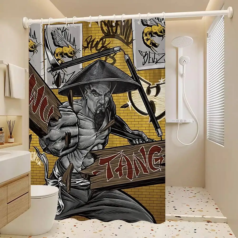 

Singer WU-T--TANG Cool Shower Curtain - Water-Repellent And Leak-Resistant, Mold And Mildew Resistant For