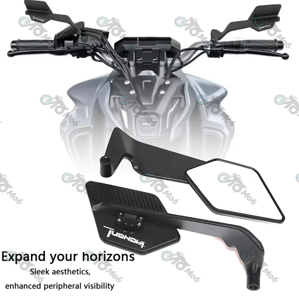 Track Certified Wide-angle Motorcycle Fixed Wind Wing Rearview Mirror For Tuono V4 1100  SHIYER SRMAX