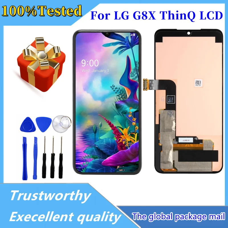 Tested  For LG G8X ThinQ LCD Display Touch Screen Digitizer Assembly With Frame Display For LG V50S LCD LLMG850EMW Replacement