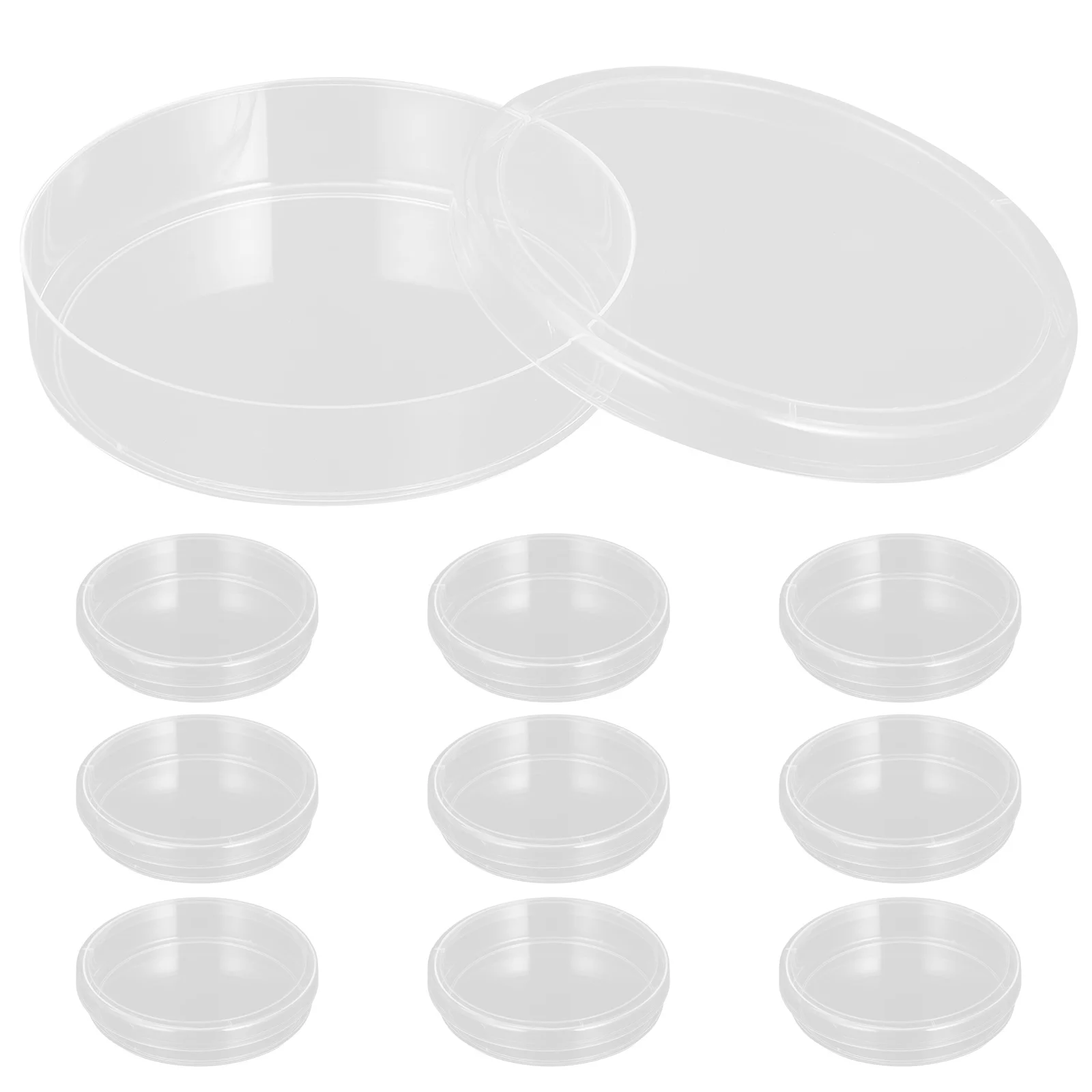 

10Pcs Petri Dishes Plastic Durable Lab Plates Cell Culture Dish Science Experiment Lab Petri Holder Bulk Cell Culture Dish