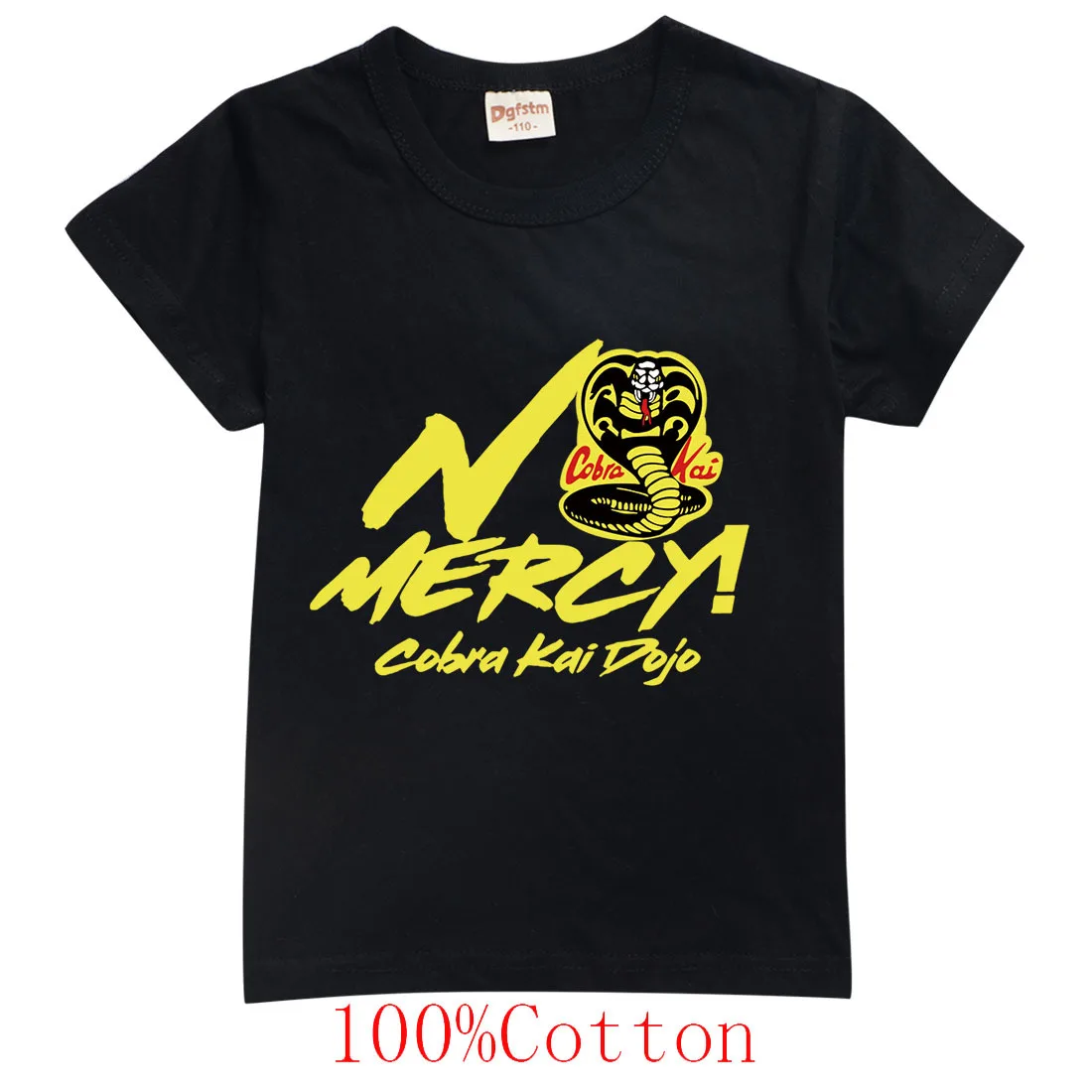 

New Fashion Summer Kids T Shirt Cartoon Cobra Kai Tops Print Baby Girls Boys Short Sleeve T-Shirt Children's Clothes 2-15Y