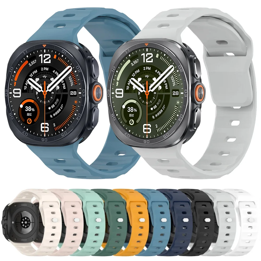 Sport-Silikonarmband für Samsung Galaxy Watch Ultra 2/1 47mm Komfortables Correa-Armband Galaxy Watch Ultra 2025 47mm Armband