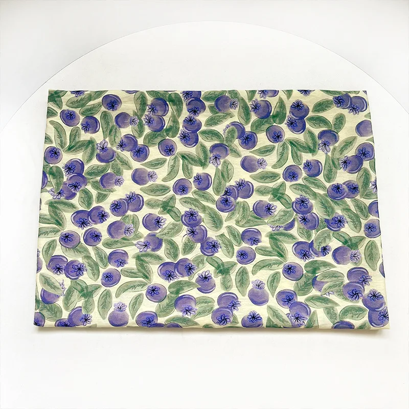 

1 ярд, юбка, платье, рубашка, сумка, ткань Cheongsam, черничный принт, парча, хлопковая ткань для одежды