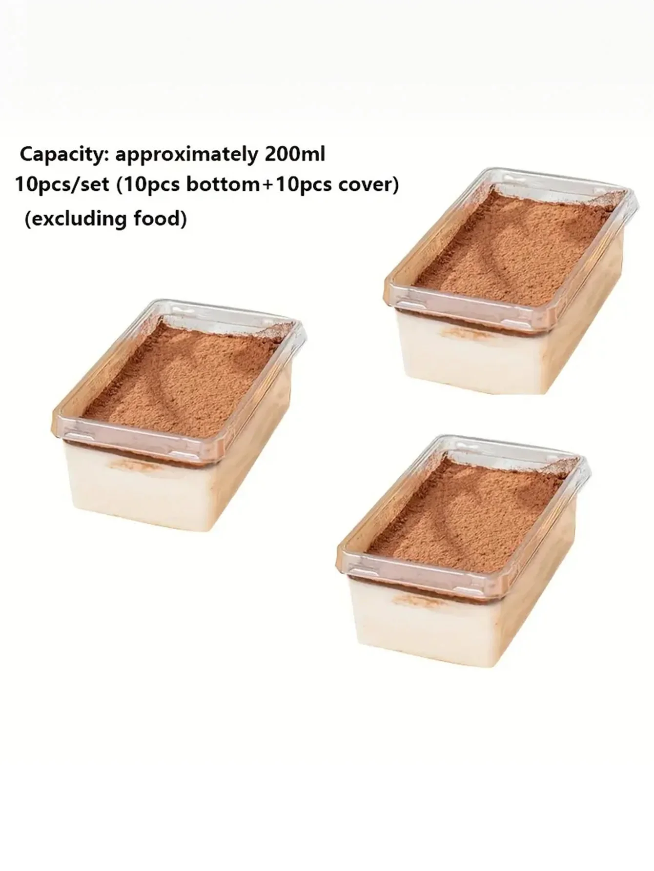 5pcs, dessert packaging box baking container tiramisu mousse cake box