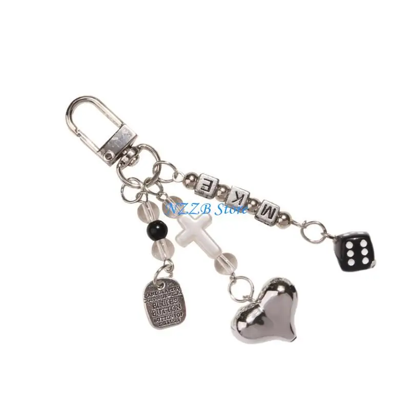 

T21F Heart Bowknot Charm Pendant Chain Phone Straps Pocket Keychain Strap
