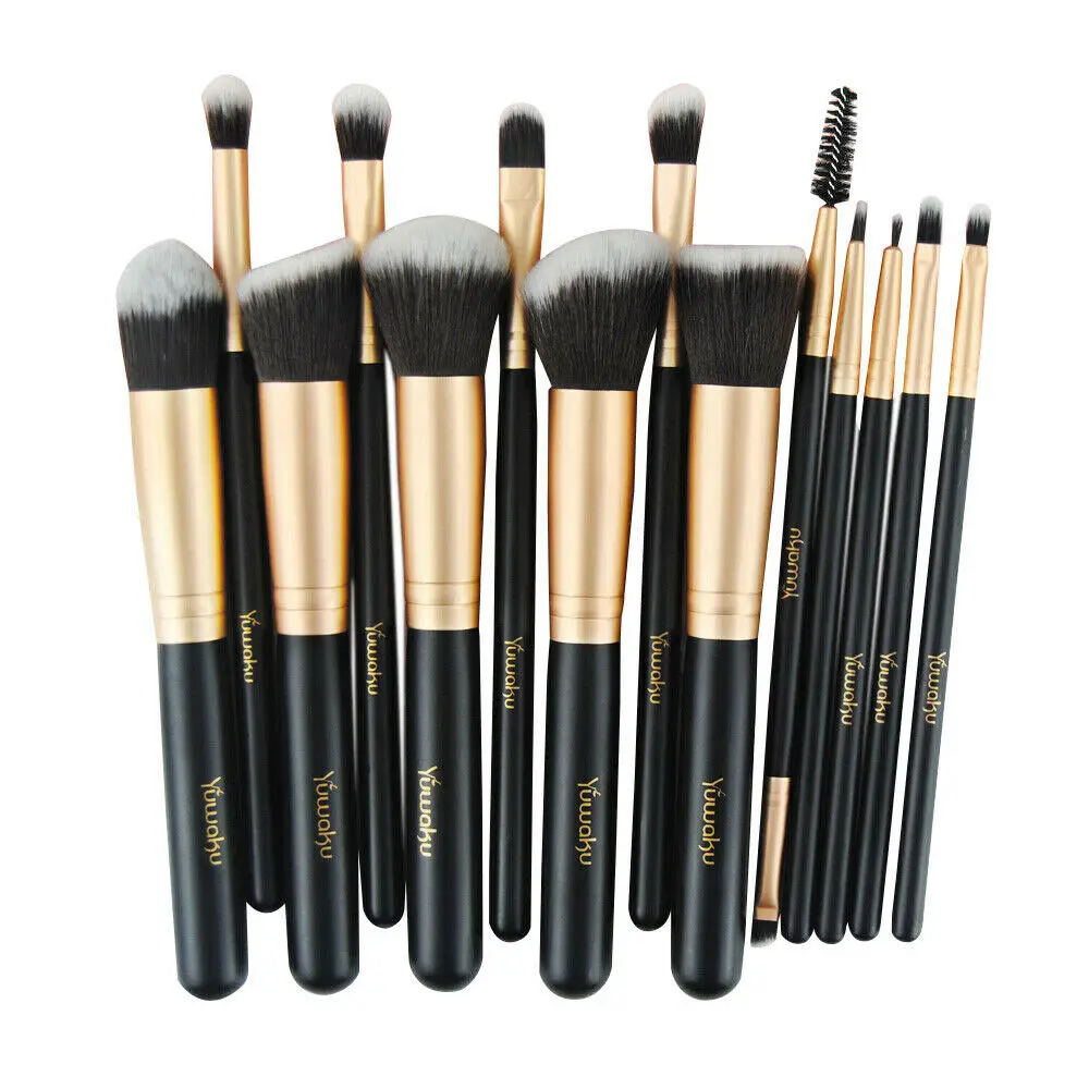 Pro Makeup Brush Set, Pó, Fundação, Sobrancelhas, Rosto, Lábio, Brushes Tool, Novo, 14pcs