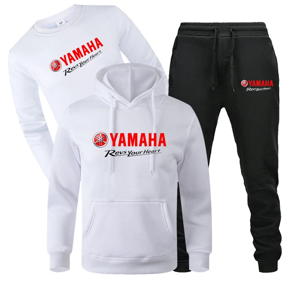 2025 new Yamaha logo printed men's three piece set autumn and winter printed men's three piece set comfortable, casual, fashiona