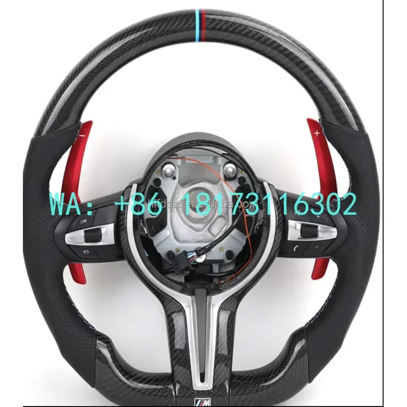 

China Plant 2026 Fashion pink Forged Carbon Fiber Car Lci Steering Wheel M Performance E91 X3 G01 F E G 1 5 Series