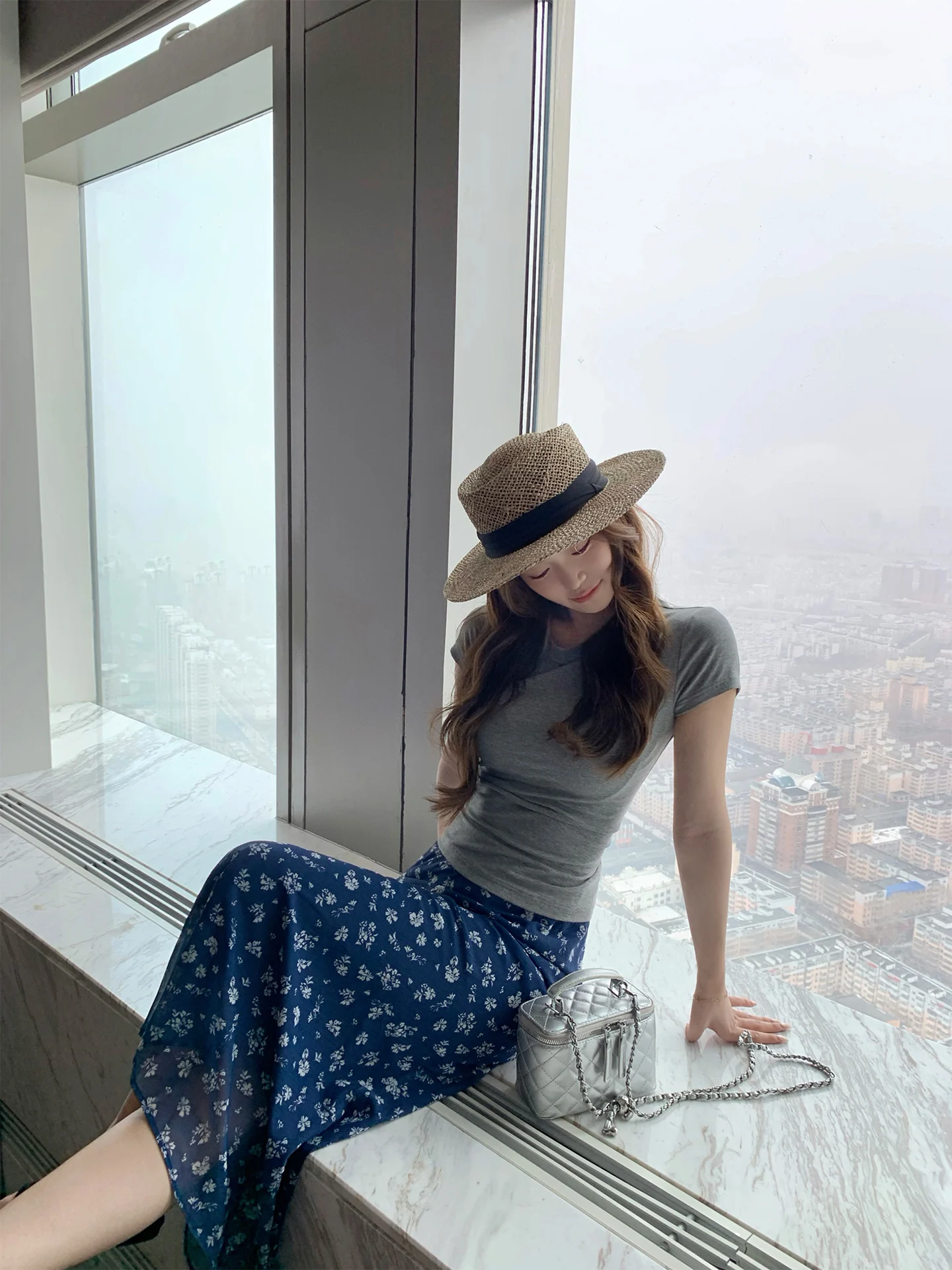 

Легкая летняя юбка KMZD Island Holiday с цветочным принтом и асимметричным подолом, женская, с завышенной талией, прямого кроя, стройнящая