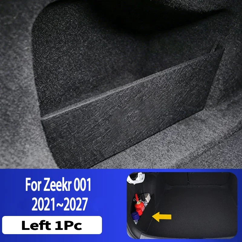 For Zeekr 001 2021~2027 Car Thickening Trunk Storage Partition Multifunction Storage Box Auto Interior Accessories