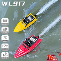 Wltoys Boat WL917 Mini RC Jet Boat with Remote Control Water Jet Thruster 2.4G Electric High Speed Racing Boat Toy for Children