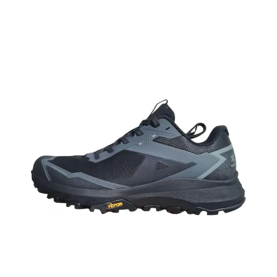 KAILAS Brackish Green Comfortable And Trendy Slip Resistant Abrasion Resistant Low top Hiking Shoes Men's Black Gray KS2432181
