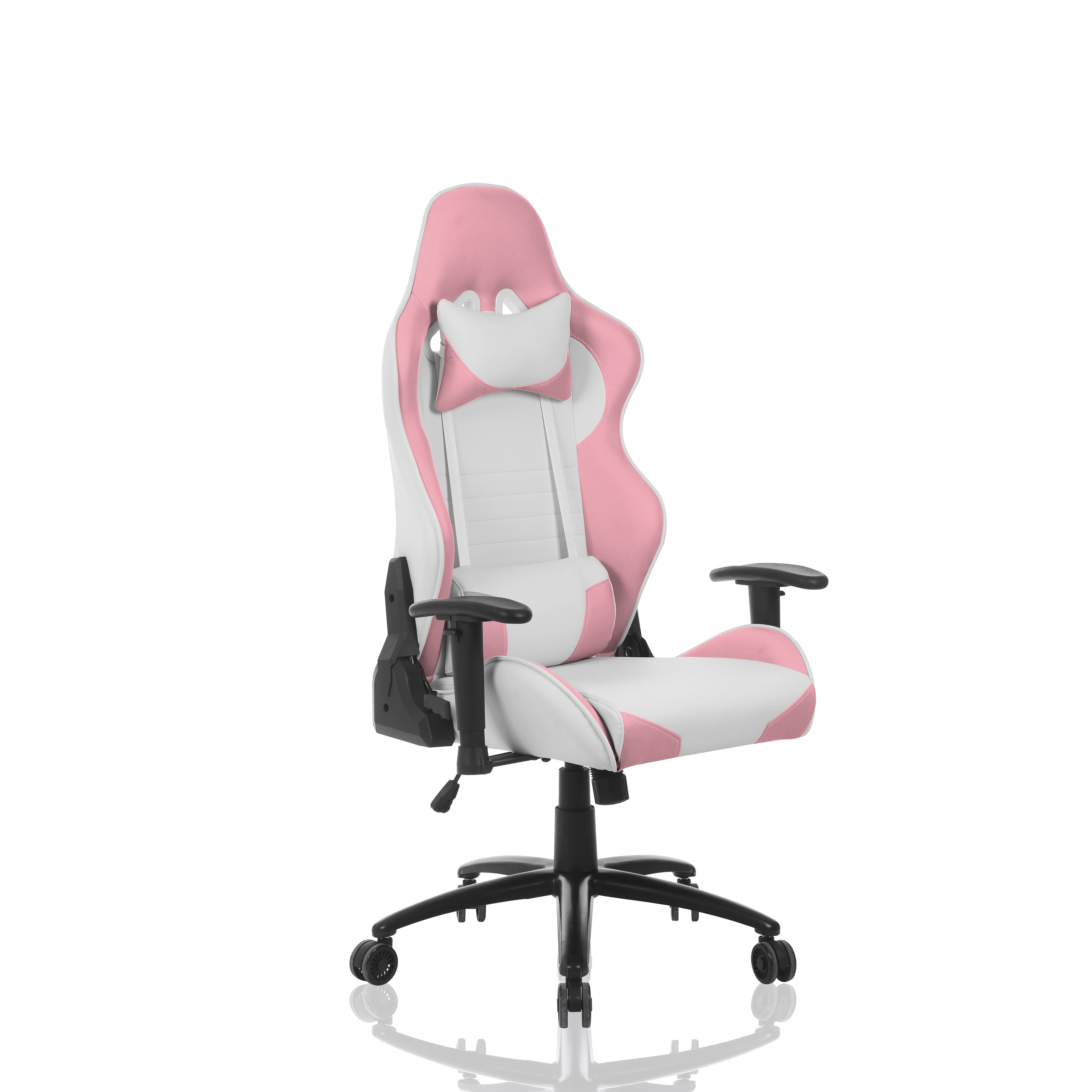 High back gamer chair with lumbar support ergonomic gaming  silla  cadeira de jogo rosa pink  