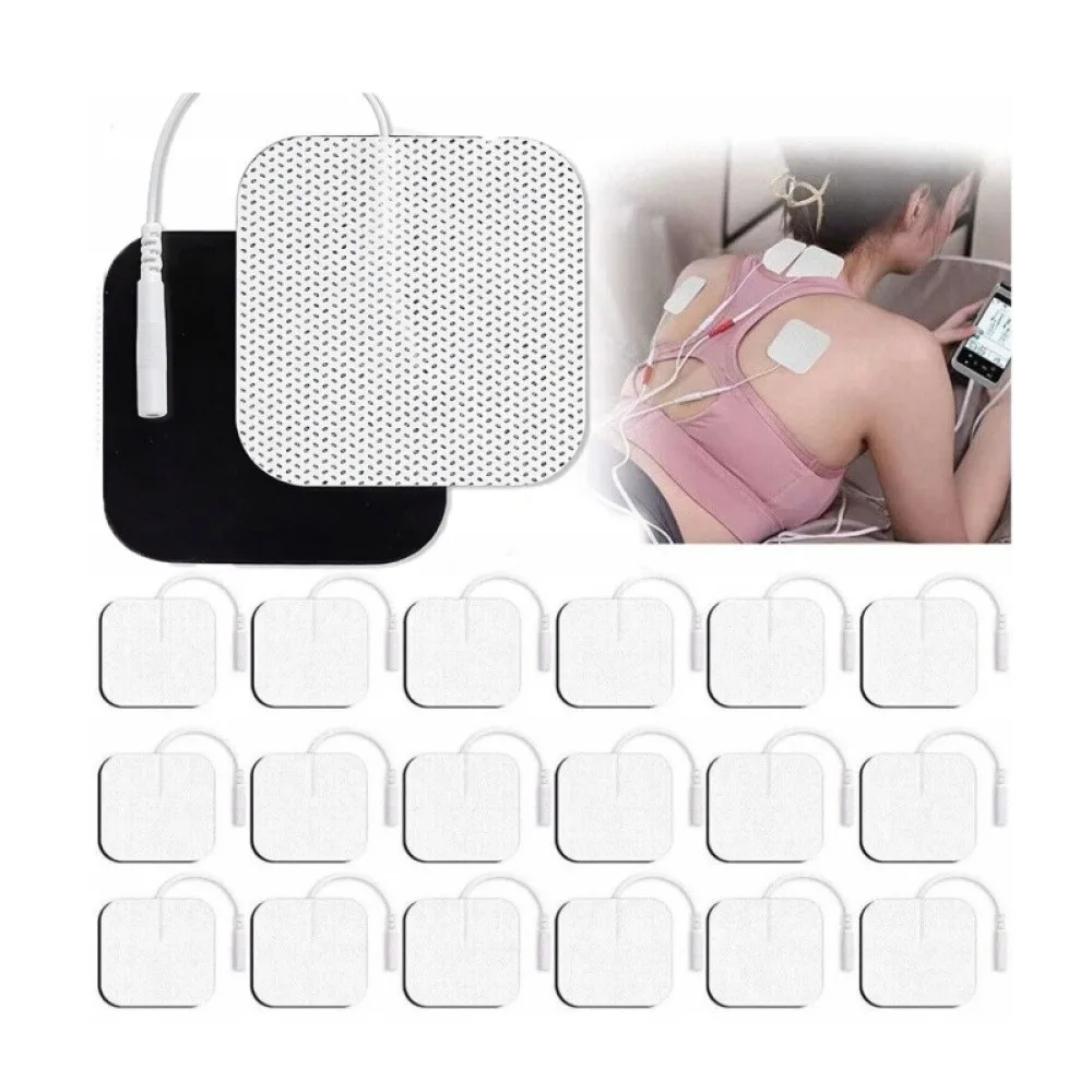 Physiotherapie Zehn-Elektroden-Gerät ​   Leitfähige Gel-Pads für Therapeutischen Pulsdruck Elektrischer Komplex-Muskelstimulator Massagepflaster, 40 Stück 5x5 cm