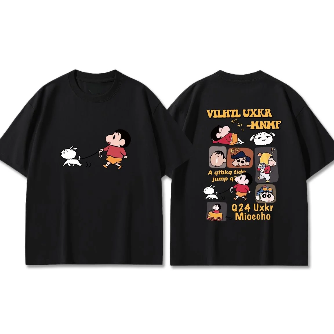 Crayon Shin Chan Cartoon Graphic T Shirt Unisex Oversized Cute Casual Short Sleeve Tee Top