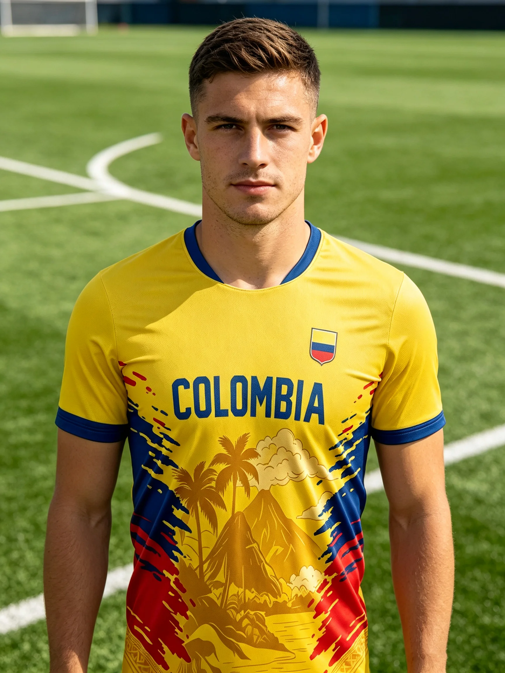 New‑arrival 2026 Colombia football jersey with local landmark prints makes distinctive fan apparel