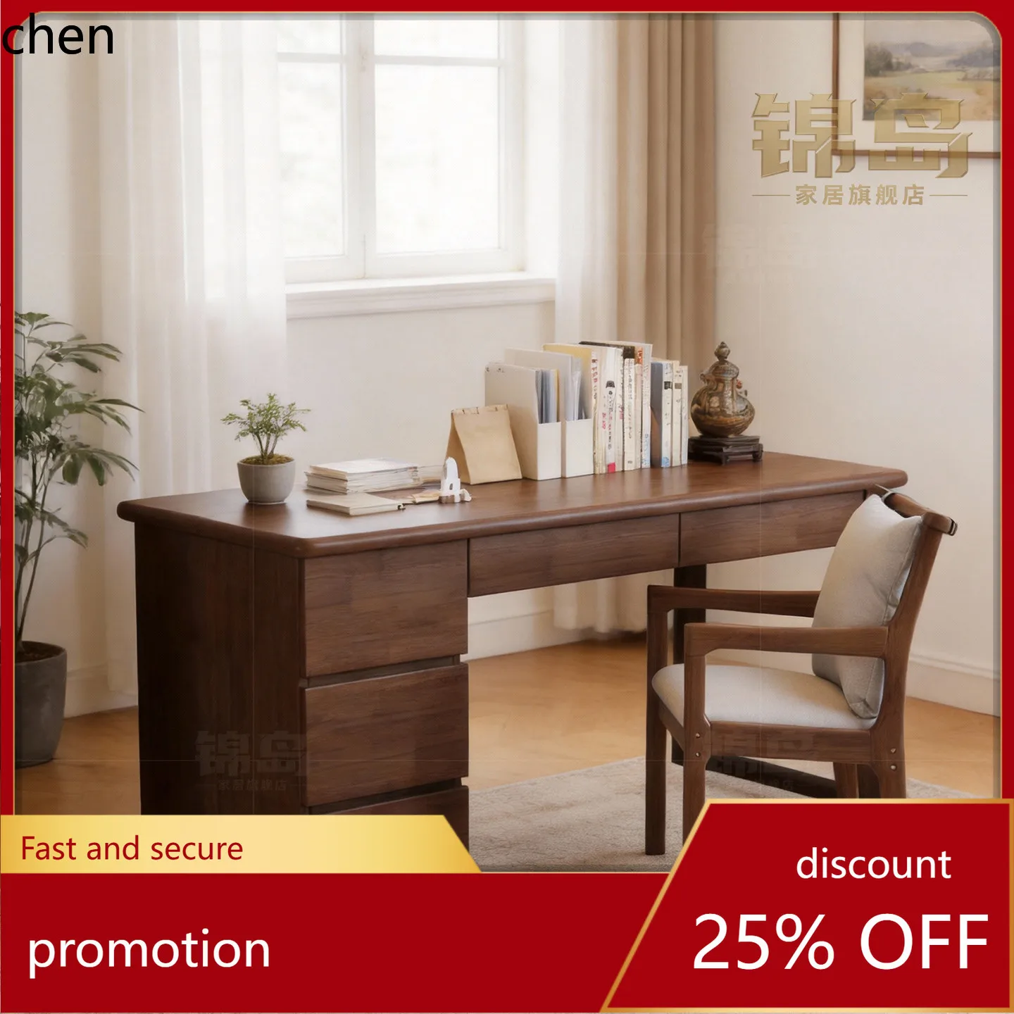 H1 Desk Simple Study Office Computer Desk Large Workbench Bedroom Writing Desk with Multiple Drawers and Storage Space