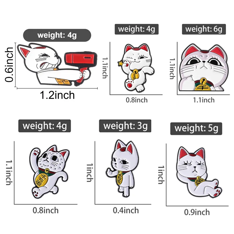 2-12 Stück/Set Anime-Spiel TCG Magic Energy Types Abzeichen Emaille-Pins Pop Rock Band Anime Turbo Granny Cat Maomao Brosche Schmuck Geschenke – Detail 25