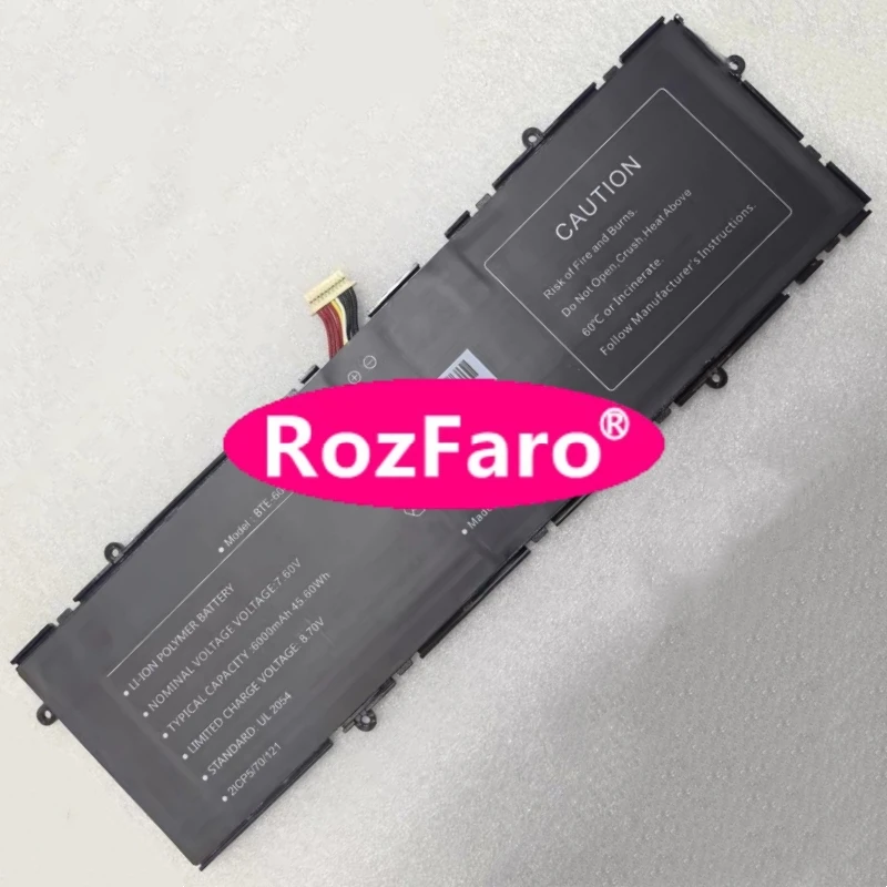 RozFaro For Orbic AirSurf 5G UW R141TL5 Notebook 7.6V 45.6Wh 6000mAh 10-pin 10-wire Laptop Battery BTE-6002 5070121