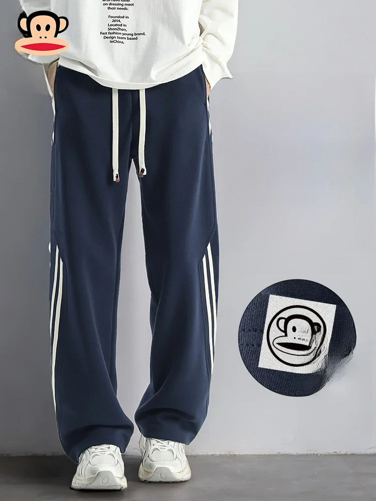 

Мужские свободные повседневные брюки PaulFrank American Stripe Fce с подкладкой, осенне-зимние брюки прямого кроя, удобные, дышащие