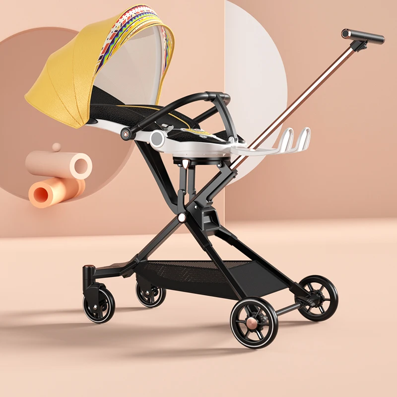 Baby Walking Artifact Baby Stroller Light One-click Folding Two-way High View Can Sit on A Flat Stroller