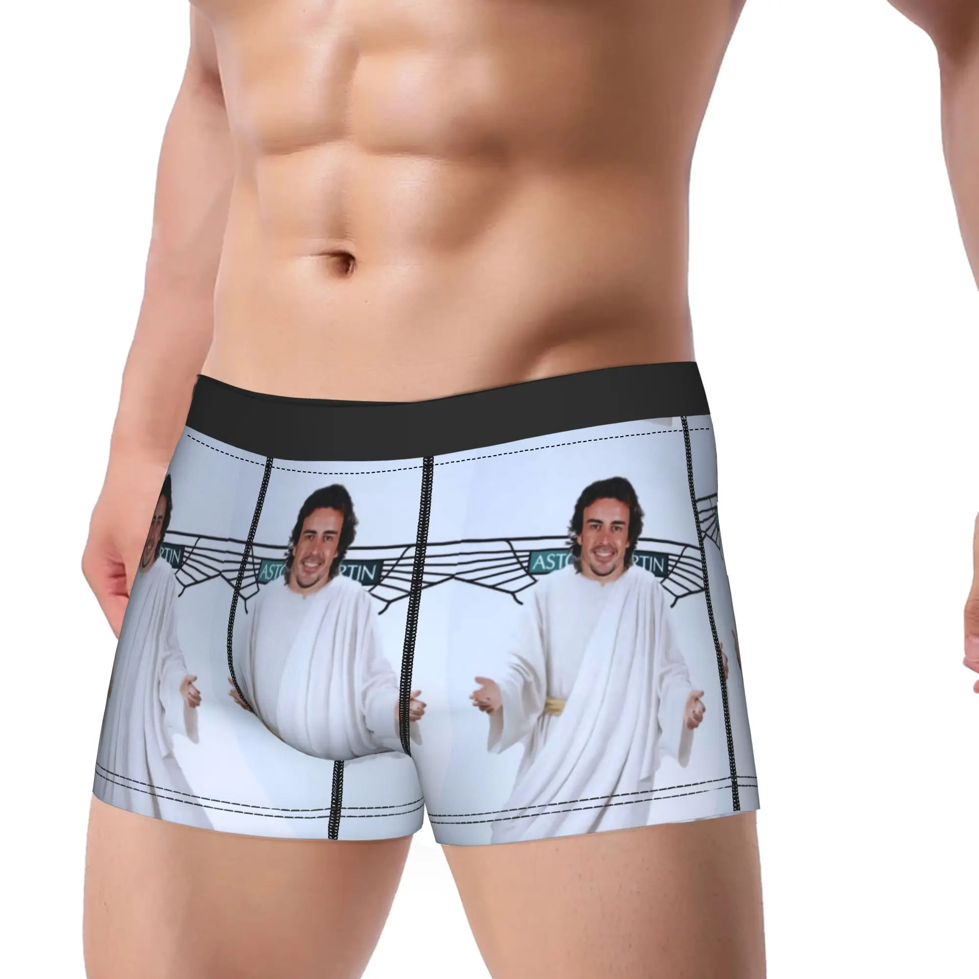 Fernandos Alonsos  Underwear  Print Boxer Shorts High Quality Men Panties Funny Shorts Briefs Gift