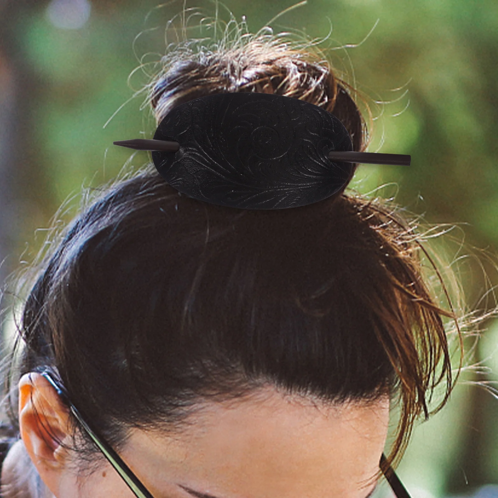 

3Pcs Hair Bun Stick Pin Covered for Long Hair Women Stylish Accessory Lightweight Strong Hold Elegant Updo Solution