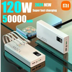 Xiaomi 120W 50000mAh High Capacity Power Bank 4 in 1 Fast Charging Powerbank Portable Battery Charger For iPhone Samsung Huawei