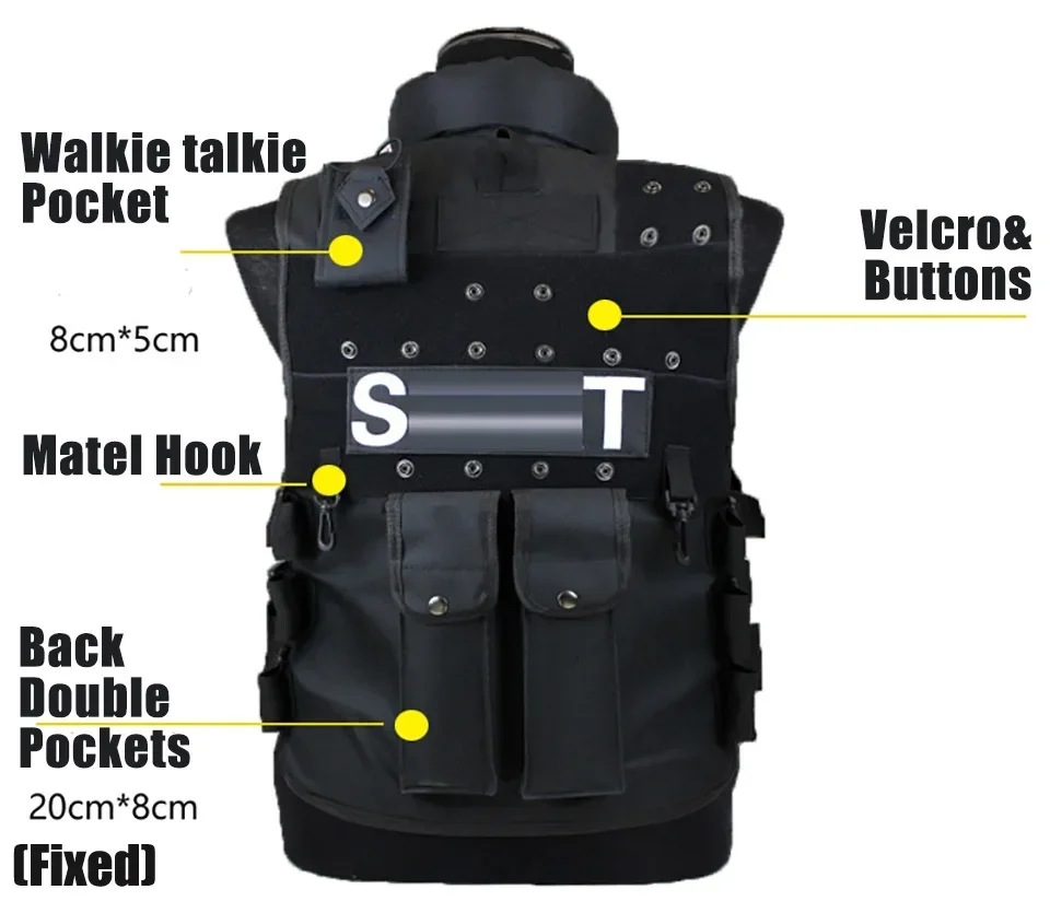 SWAT Gilet tattico multitasche Caccia Gilet da esterno Allenamento CS Gioco Vita Cappotto Paintball Guardia di sicurezza modulare Gilet