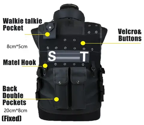 SWAT Multi Pockets Tactical Vest Hunting Outdoor Westcaot Training CS Game West Coat Paintball Modular Security Guard Wests 10 best sales väst med flera fickor - №5