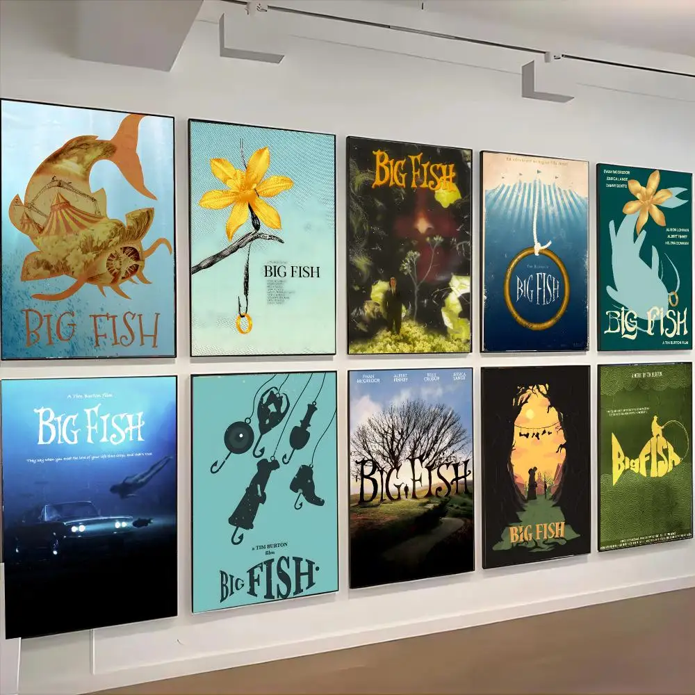 Big Fish Movie Fantasy Drama Poster Self-adhesive Living Room Bedroom Party Bar Decor Moisture-proof Fade-resistant